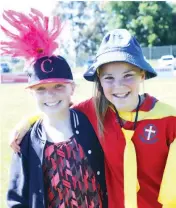  ??  ?? Charlotte Jessup and Elloise Campbell were among the senior students overseeing the junior athletics carnival.