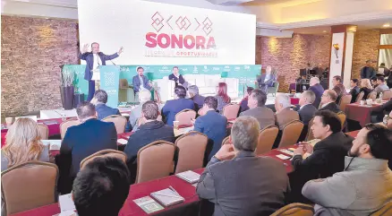  ?? ?? l El gobernador Alfonso Durazo Montaño inauguró la edición número 10 de la Cumbre Sonora.