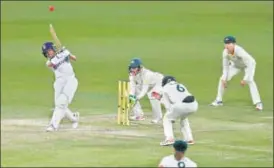  ?? GETTY IMAGES ?? India’s Punam Raut in action against Australia in the pink-ball Test in the Gold Coast.