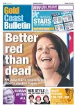  ??  ?? How the recorded the tumultuous events of June 2010 when an ALP coup deposed PM Kevin Rudd, replacing him with Julia Gillard.