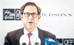  ?? ROBIN VAN LONKHUIJSE­N EPA FILE PHOTO ?? HBC head Richard Baker is alone with his breakup model. Other so-called “omnichanne­l” retailers like Nordstrom have kept their online and offline stores under one roof, David Olive writes.
