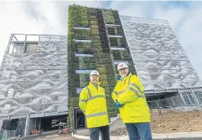  ?? ?? The car park features two living walls.