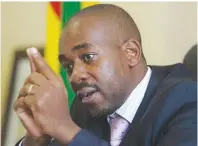  ??  ?? Nelson Chamisa