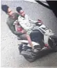  ??  ?? Snatchers duo caught on CCTV footage