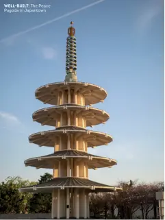  ??  ?? WELL- BUILT: The Peace Pagoda in Japantown