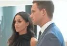  ?? USA NETWORK ?? Meghan Markle has had to plan for two weddings. On “Suits,” her character is marrying Mike Ross (Patrick J. Adams.)