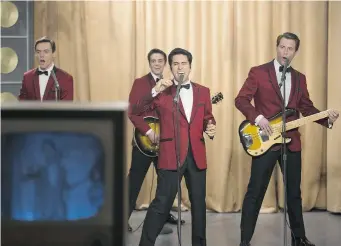  ?? KEITH BERNSTEIN/Warner Bros. ?? Erich Bergen, Vincent Piazza, John Lloyd Young as Frankie Valli and Michael Lomenda star in Jersey Boys,
the story of The Four Seasons’ rise to fame.