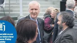  ??  ?? James Cameron and Sir Peter Jackson were among the guests at the ceremony yesterday.