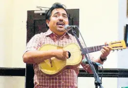  ??  ?? Manuel Lopez Gonzales, second secretary in the Embassy of Mexico in Jamaica, performs at ArtBeats’ fifth annual fine arts showcase at The Jamaica Pegasus hotel on Sunday, November 24.