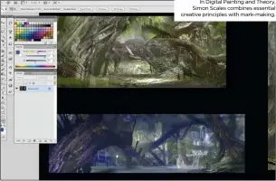  ??  ?? In Digital Painting and Theory, Simon Scales combines essential creative principles with mark-making.
