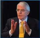  ??  ?? John Major said a no-deal Brexit would be ‘morally reprehensi­ble’