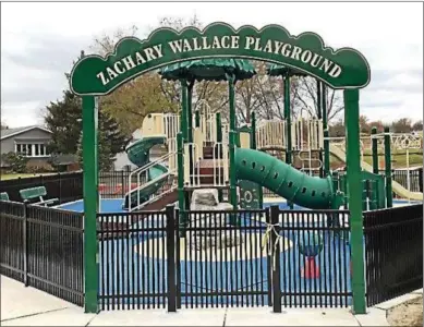  ?? SUBMITTED PHOTO ?? The Zachary Wallace Playground in West Norriton will be dedicated on Saturday.