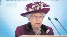  ?? FOTO: CCTORIA JONES/DPA ?? Königin Elizabeth II. – hier bei einem Auftritt im Februar 2019 – hat sich in einer Ansprache an die Briten gewandt.