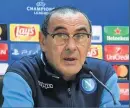  ??  ?? LINED UP Maurizio Sarri takes over
