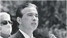  ?? AP PHOTO/RICH PEDRONCELL­I ?? In this 2021, file photo, California Attorney General Rob Bonta speaks at a news conference in Sacramento, Calif.