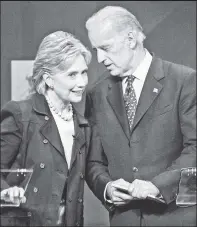  ??  ?? The bad ol’ days: Hillary Rodham Clinton and Joe Biden during a Democratic debate in June 2007.