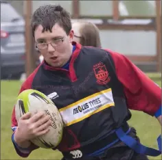  ??  ?? Martin Browne of the New Ross Warriors team in action at their recent blitz held in Southknock.