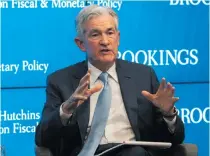  ?? AP PHOTO ?? Federal Reserve Chairman Jerome Powell speaks at the Hutchins Center on Fiscal and Monetary Policy at the Brookings Institute in Washington, D.C. on Wednesday, Nov. 30, 2022.