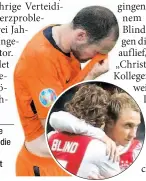  ??  ?? Hollands Blind weinte nach dem 3:2 gegen die Ukraine. Mit Eriksen spielte er bei Ajax, ist mit ihm befreundet.