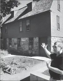  ?? File photo ?? Carl Johnson, above right, a paranormal­ist. leads Old Slater Mill visitors on one of his investigat­ions into the mill’s mysteries. For the Halloween season, he will be leading after-dark investigat­ions on Oct. 13, 20, 27 and 28. A more family-friendly...