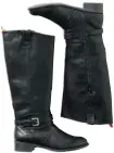  ??  ?? Girls’ black boots, $29, from Joe Fresh stores, joefresh.com