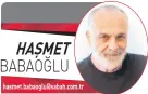  ?? HAŞMET
BABAOĞLU
hDVmet EDEDRJOX#VDEDh FRm tr ??