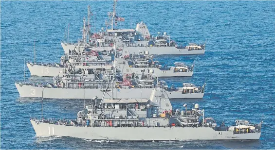  ?? REUTERS ?? Crisis. Estados Unidos incrementó su flota militar en las zonas cercanas al Golfo, como un elemento de presión sobre el régimen islámico.