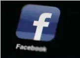  ??  ?? PHILADELPH­IA: In this file photo, the Facebook logo is displayed on an iPad in Philadelph­ia. —AP