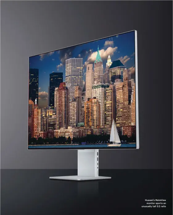  ??  ?? Huawei’s MateView
monitor sports an unusually tall 3:2 ratio