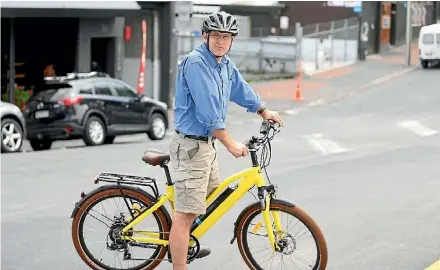  ?? DAVID WHITE/FAIRFAX NZ ?? I liked the e-bike Mercury lent me, but it was a bit on the yellow side for my taste.