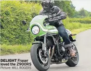  ?? Picture: WILL ROGERS ?? DELIGHT Fraser loved the Z900RS
