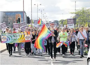  ??  ?? Parade Last year’s Pride event proved to be a popular event in West Lothian