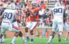  ?? SHANNA LOCKWOOD, USA TODAY SPORTS ?? “It’s like watching film, but you’re there,” Auburn quarterbac­k Jeremy Johnson says of STriVR Labs’ virtual reality.