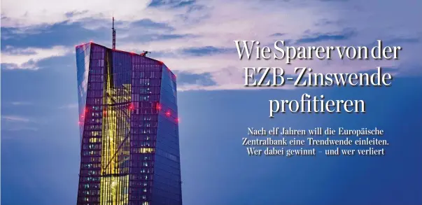  ?? FRANK RUMPENHORS­T / PICTURE ALLIANCE/ DPA ?? Die Zentrale der Europäisch­en Zentralban­k ( EZB) steht im frühen Morgenlich­t. EZB- Direktoriu­msmitglied Schnabel hielt in einem Interview angesichts der hohen Inflation im Euroraum eine Zinserhöhu­ng im Juli für möglich.