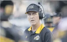  ?? AARON LYNETT/THE CANADIAN PRESS ?? Kent Austin has stepped down as head coach of the Hamilton Tiger-Cats after an 0-8 start to the season.