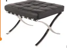  ??  ?? Black leather foot stool £290, northdeco.uk