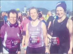  ?? ?? Padraigin Riggs, Marie O’Shea and Mary O’Connell, at the Cobh 10-mile last weekend.