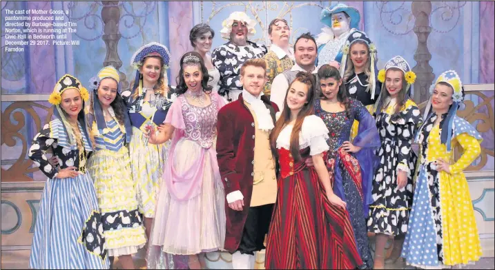  ??  ?? The cast of Mother Goose, a pantomime produced and directed by Burbage-based Tim Norton, which is running at The Civic Hall in Bedworth until December 29 2017. Picture: Will Farndon