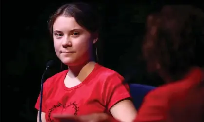  ?? Photograph: Henry Nicholls/Reuters ?? Swedish climate activist Greta Thunberg said she would skip COP 27 during the launch of her new book "The Climate Book" in London.
