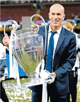  ??  ?? Zidane ha conquistad­o dos Orejonas como entrenador