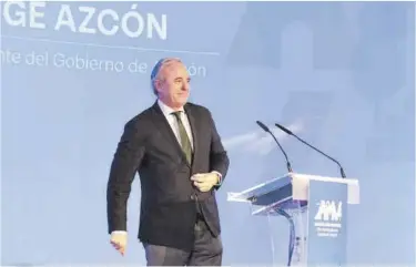  ?? María Muñoz ?? Jorge Azcón. El presidente del Gobierno de Aragón presentó el martes el proyecto Aragón Más Vivienda.