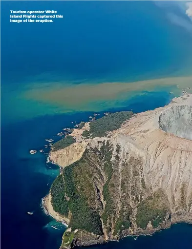  ??  ?? Tourism operator White Island Flights captured this image of the eruption.