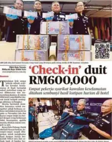  ??  ?? LAPORAN Harian Metro, semalam.