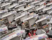  ?? Jon Shapley/Staff file photo ?? Bicycles and e-bikes await repairs in a back lot on Feb. 1 at the Houston BCycle office.