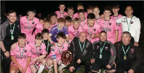  ??  ?? The Wexford F.C. players and mentors after Wednesday’s success on home soil.