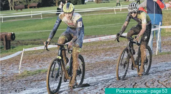  ?? Picture: Graeme Barden ?? The Ardingly showground was the venue for the 2022 HSBC UK National Cyclo-Cross Championsh­ips - and there were thrills and spills on two wheels