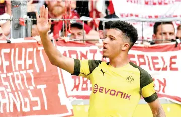  ?? - AFP photo ?? England internatio­nal Jadon Sancho has made an enormous impact at Borussia Dortmund this season.