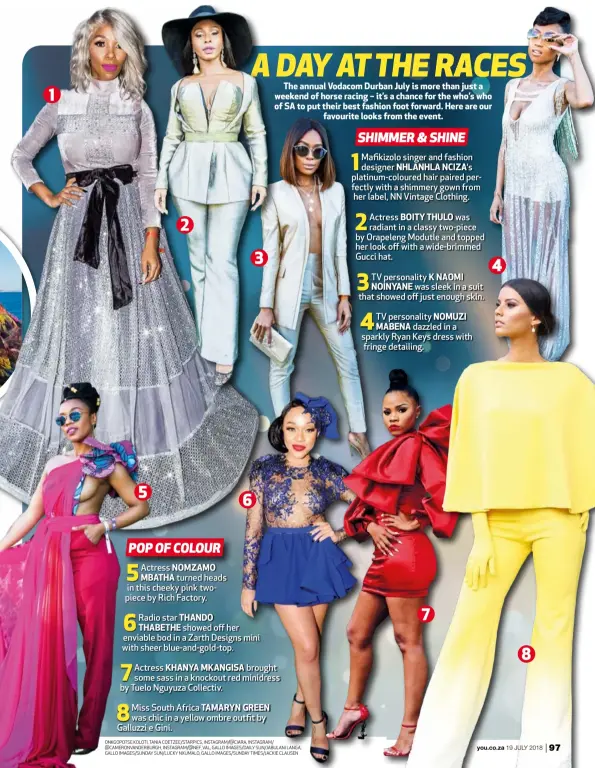  ?? ONKGOPOTSE KOLOTI, TANIA COETZEE/STARPICS, INSTAGRAM/@CIARA, INSTAGRAM/ @CAMERONVAN­DERBURGH, INSTAGRAM/@NEF_VAL, GALLO IMAGES/DAILY SUN/JABULANI LANGA, GALLO IMAGES/SUNDAY SUN/LUCKY NXUMALO, GALLO IMAGES/SUNDAY TIMES/JACKIE CLAUSEN ??