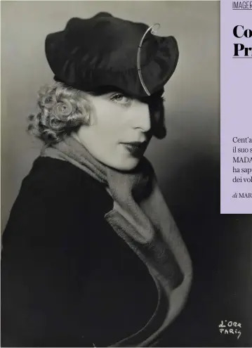  ??  ?? Ritratto di Tamara de Lempicka, Parigi, 1929. Madame d’Ora sapeva aggiungere ai suoi ritratti un tocco di eleganza francese. Il suo studio fu non a caso la meta più ambita di molte celebrità.