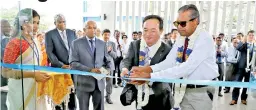  ??  ?? Inaugurati­on of The Tokyo Cement Centre for Technical Excellence, by Mitsuo Ono, Executive Officer of UBE Industries Ltd., Japan and Dr. Harsha Cabral PC, Chairman, of Tokyo Cement Company (Lanka) PLC.